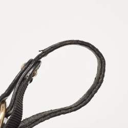 Salvatore Ferragamo Black Patent and Leather Bow Chain Tote