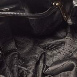 Salvatore Ferragamo Black Patent and Leather Bow Chain Tote