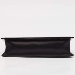 Salvatore Ferragamo Black Satin Frame Shoulder Bag