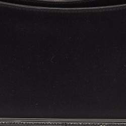 Salvatore Ferragamo Black Satin Frame Shoulder Bag