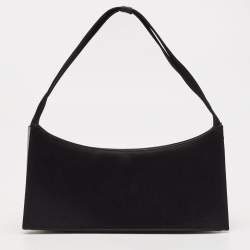 Salvatore Ferragamo Black Satin Frame Shoulder Bag