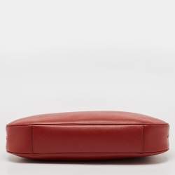 Salvatore Ferragamo Red Leather Gancini Romana Hobo