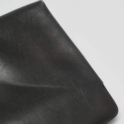 Pre Owned Salvatore Ferragamo Dark Grey Leather Clutch