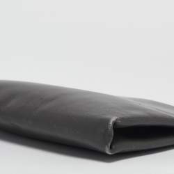 Pre Owned Salvatore Ferragamo Dark Grey Leather Clutch