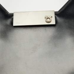 Pre Owned Salvatore Ferragamo Black Leather Shoulder Bag