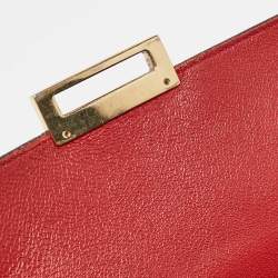 Pre Owned Salvatore Ferragamo Dark Brown Leather Gancio Shoulder Bag