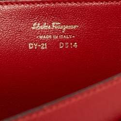 Pre Owned Salvatore Ferragamo Dark Brown Leather Gancio Shoulder Bag