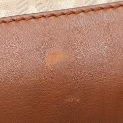 Salvatore Ferragamo Beige/Brown Canvas and Leather Medium The Studio Tote