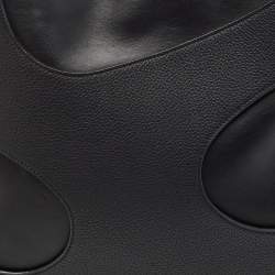 Pre Owned Salvatore Ferragamo Black Leather Cut Out Detail Shoulder Bag