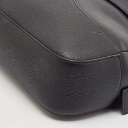 Pre Owned Salvatore Ferragamo Black Leather Cut Out Detail Shoulder Bag