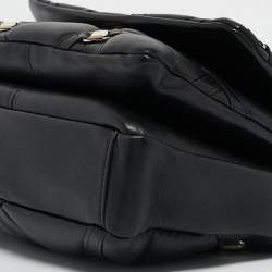 Salvatore Ferragamo Black Quilted Leather Vara Soft Shoulder Bag