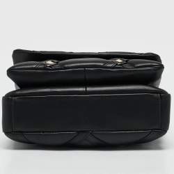 Salvatore Ferragamo Black Quilted Leather Vara Soft Shoulder Bag