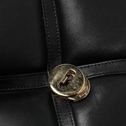Salvatore Ferragamo Black Quilted Leather Vara Soft Shoulder Bag