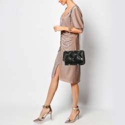 Salvatore Ferragamo Black Quilted Leather Vara Soft Shoulder Bag