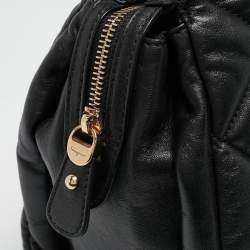 Salvatore Ferragamo Black Quilted Leather Ginette Chain Shoulder Bag