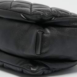 Salvatore Ferragamo Black Quilted Leather Ginette Chain Shoulder Bag