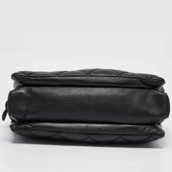 Salvatore Ferragamo Black Quilted Leather Ginette Chain Shoulder Bag