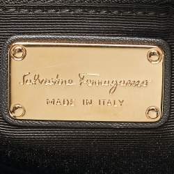 Salvatore Ferragamo Black Quilted Leather Ginette Chain Shoulder Bag