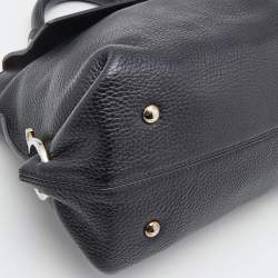Salvatore Ferragamo Black Leather Medium Sofia Top Handle Bag
