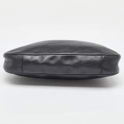 Pre Owned Salvatore Ferragamo Black Leather Gancini Romana Hobo