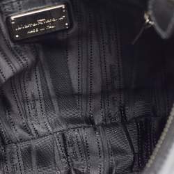 Pre Owned Salvatore Ferragamo Black Leather Gancini Romana Hobo