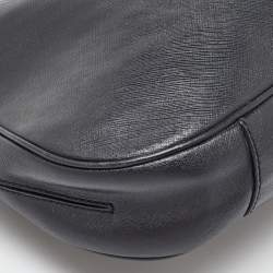 Pre Owned Salvatore Ferragamo Black Leather Gancini Romana Hobo