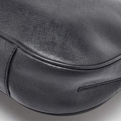 Pre Owned Salvatore Ferragamo Black Leather Gancini Romana Hobo