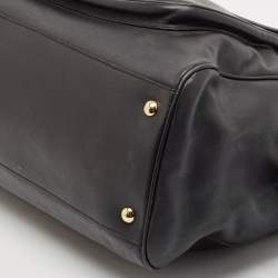 Pre Owned Salvatore Ferragamo Black Leather Aline Shoulder Bag