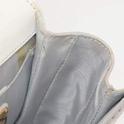 Pre Owned Salvatore Ferragamo White Leather Ginny Crossbody Bag