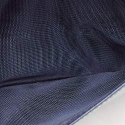 Salvatore Ferragamo Navy Blue Leather Vara Bow Flap Wallet On Chain