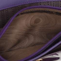Salvatore Ferragamo Purple Patent Leather Vara Bow Continental Wallet