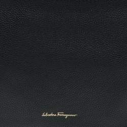 Salvatore Ferragamo Black Leather Ally Hobo