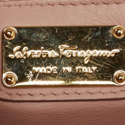 Salvatore Ferragamo Dark Red Leather Ginny Shoulder Bag