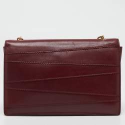 Salvatore Ferragamo Dark Red Leather Ginny Shoulder Bag