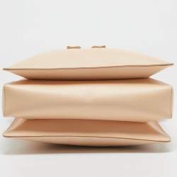 Pre Owned Salvatore Ferragamo Beige Leather Tracey Tote