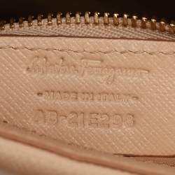 Pre Owned Salvatore Ferragamo Beige Leather Tracey Tote