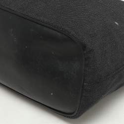 مملوكة مسبقًا Salvatore Ferragamo Black Denim and Leather Tote