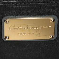 Salvatore Ferragamo Grey Leather Jody Shoulder Bag