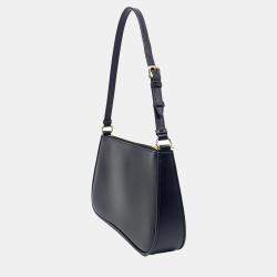 Salvatore Ferragamo Black Leather Barra shoulder bag