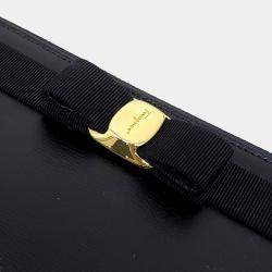 Salvatore Ferragamo Black Leather Barra shoulder bag