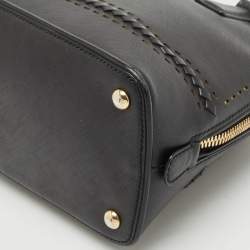 Salvatore Ferragamo Black Leather Darina Satchel