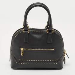 Salvatore Ferragamo Black Leather Darina Satchel