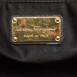 Salvatore Ferragamo Black Leather Darina Satchel