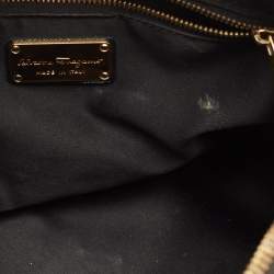 Salvatore Ferragamo Black Leather Darina Satchel