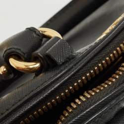 Salvatore Ferragamo Black Leather Darina Satchel