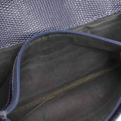 Salvatore Ferragamo Indigo Lizard Leather Vara Bow Continental Wallet