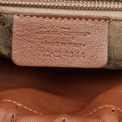 Salvatore Ferragamo Brown Leather Stitched Tote