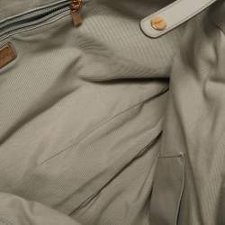 Salvatore Ferragamo Grey Leather Bow Hobo