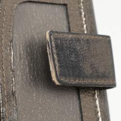 Salvatore Ferragamo Metallic Leather Classic Mediterraneo French Wallet