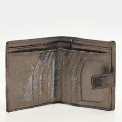 Salvatore Ferragamo Metallic Leather Classic Mediterraneo French Wallet